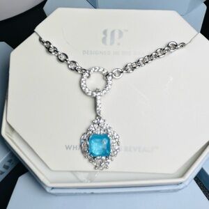 Bomb Party “Dandelions On The Breeze” NK51651 Aqua Blue Fluorite Rhodium New